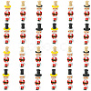 120Pcs 8 Styles Christmas Santa Claus Theme Spray Painted Schima Wood Beads WOOD-CJ0002-60-8