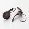 Brass Leverback Earring Findings KK-C1244-NFAB-2