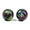 Glazed Porcelain Beads PORC-Q167-12mm-06-2