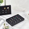 7-Slot Wooded with PU leather Ring Display Stands RDIS-WH0019-01-4