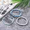 Natural Aquamarine Stretch Bracelets BJEW-JB05649-4