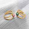 304 Stainless Steel Adjustable Open Cuff Rings RJEW-A071-13G-3