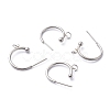 Non-Tarnish 304 Stainless Steel Half Hoop Earrings X-STAS-Z028-B01-P-2