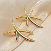 304 Stainless Steel Stud Earrings EJEW-B122-04G-1