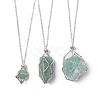 Brass Macrame Pouch Empty Stone Holder for Pendant Necklaces Making NJEW-JN04444-01-7