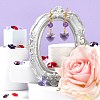 240Pcs 8 Style Romantic Valentines Ideas Glass Charms GLAA-LS0001-06-6