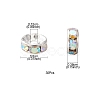 Brass Rhinestone Spacer Beads RB-YW0001-04D-02S-4