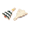 Christmas Theme Alloy Enamel Pendants ENAM-T020-10I-1