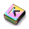 Ion Plating(IP) 304 Stainless Steel Square Slide Charms STAS-L132-17K-M-2