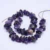 Raw Rough Natural Amethyst Bead Strands G-O119-01B-2