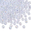 500Pcs UV Plating Acrylic Beads OACR-SP0001-85B-1
