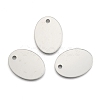 Tarnish Resistant 201 Stainless Steel Oval Stamping Blank Tag Pendants STAS-S031-04-2