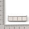 Brass Micro Pave Clear Cubic Zirconia Connector Charms CU-CBA30E8-01P-B07-3
