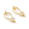 Brass Micro Pave Clear Cubic Zirconia Lobster Claw Clasp LS-ZIRC-I043-35G-2