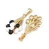 304 Stainless Steel Enamel Pendants STAS-P438-05G-2