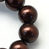 Baking Paint Pearlized Glass Pearl Round Bead Strands HY-Q003-10mm-40-3