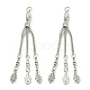 Tibetan Style Alloy Feather Tassel Big Pendants FIND-YW0003-92F-1