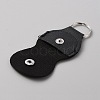 PU Leather Guitar Picks Holder Keychain Plectrums Bag Case Supplies KEYC-WH0040-02A-3
