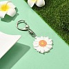 Acrylic Daisy Pendant Decoration HJEW-YW00028-01-1