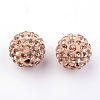 Grade A Rhinestone Pave Disco Ball Beads RB-Q105-8-2