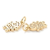 Brass Micro Pave Clear Cubic Zirconia Pendants ZIRC-J041-10-2