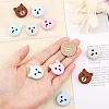 10Pcs 5 Colors Silicone Beads SIL-CA0001-91-3