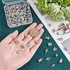 90Pcs 6 Styles Tibetan Style Alloy Connector Charms FIND-AR0003-28-3