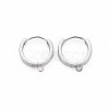 Brass Huggie Hoop Earring Findings X-KK-S364-158-1
