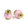 Resin Beads with Brass Rhinestone Rondelle KK-H490-05G-3