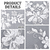 Flower Polyester Embroidery Sew on Appliques PATC-WH0012-32C-6