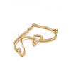Zinc Alloy Open Back Bezel Pendants X-PALLOY-D580-05G-H-2