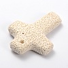 Synthetic Lava Rock Big Cross Big Pendants G-O025-03I-2