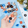 36Pcs 6 Colors Wooden Stud Earring Findings FIND-SC0008-97-2
