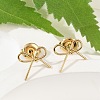 Ion Plating(IP) 304 Stainless Steel Stud Earrings EJEW-G395-26G-1