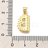 Rack Plating Brass Micro Pave Cubic Zirconia Pendants KK-L226-100G-B-3