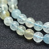 Natural Aquamarine Beads Strands G-P342-11-6mm-A+-3