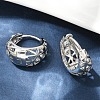 Hollow Triangle Brass Micro Pave Clear Cubic Zirconia Hoop Earring EJEW-M082-12P-4