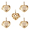 Brass Micro Pave Clear Cubic Zirconia Diffuser Locket Pendants ZIRC-SZ0003-60-1