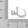 Rack Plating Brass Micro Pave Clear Cubic Zirconia Pendants KK-A224-03E-P-3