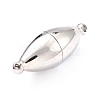 Tarnish Resistant 304 Stainless Steel Magnetic Clasps with Loops STAS-M290-06B-P-2