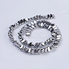 Electroplate Non-magnetic Synthetic Hematite Beads Strands G-J382-4x8x2mm-A06-1