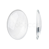 Transparent Oval Glass Cabochons X-GGLA-R022-35x25-1