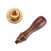 PandaHall Elite DIY Letter Scrapbook Brass Wax Seal Stamps and Wood Handle Sets AJEW-PH0010-H-3