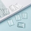 Transparent Rectangle Glass Cabochons GGLA-R025-25x18-8