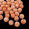 Handmade Luminous Inner Flower Lampwork Beads X-LAMP-R129-8mm-M-2