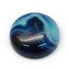 Dyed Natural Striped Agate/Banded Agate Cabochons G-R348-20mm-02-2