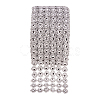 6 Rows Plastic Diamond Mesh Wrap Roll Rhinestone Crystal Ribbon Cake Wedding Decoration OCOR-WH0030-03-2