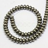 Natural Pyrite Beads Strands G-L032-8x5mm-01-3