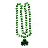 Plastic Clover Pendant Necklace with Ball Chains for Saint Patrick's Day FEPA-PW0001-175E-1