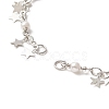 Brass Star Charms Chain Bracelet Making AJEW-JB01151-03-2